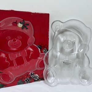 Vintage Crystal Clear Bear Shaped Plater (NWT)
